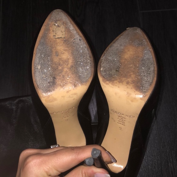 CASADEI BLACK LEATHER MIDSHAFT BOOTS SZ 39 - Picture 12 of 13